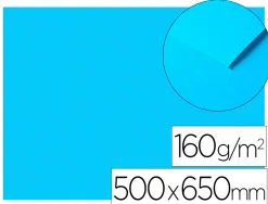Papier dessin clairefontaine a grain 160g 1 surface grainee 1 lisse 50x65cm paquet 25f coloris turquoise