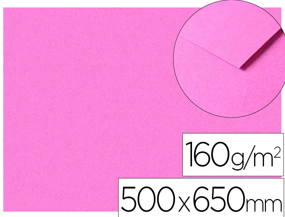 Papier dessin clairefontaine a grain 160g 1 surface grainee 1 lisse 50x65cm paquet 25f coloris lilas