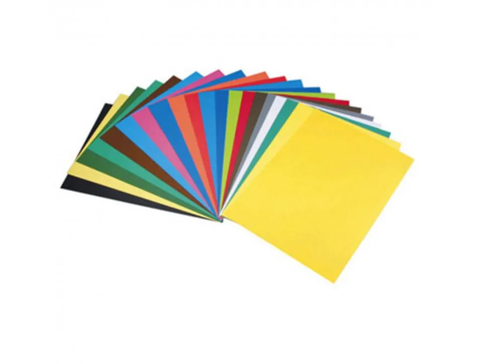 Papier dessin clairefontaine cartoline 25x32cm 130g coloris assortis paquet 100 feuilles