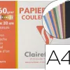 Papier dessin clairefontaine couleur travaux de découpage gouache pastel 160g a4+ coloris pastel pochette 12f