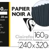 Papier dessin clairefontaine mi-teinte noir grain moyen a4+ 24x32cm crayon gouache pastel craie art pochette 12 feuilles