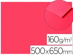 Papier dessin clairefontaine a grain 160g 1 surface grainee 1 lisse 50x65cm paquet 25f coloris rouge vif