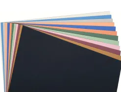 Papier dessin clairefontaine a grain 160g 1 surface grainee 1 lisse 50x65cm paquet 24f coloris pastel 24