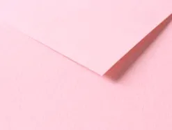 Papier dessin clairefontaine a grain 160g 1 surface grainee 1 lisse 50x65cm paquet 25f coloris rose pale