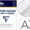 Papier dessin clairefontaine grain léger prononcé sans acide blancheur naturelle 224g a3 pochette 10f