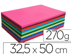 Papier dessin maildor carta cartonné 270g/m2 325x500mm coloris assortis paquet 40f