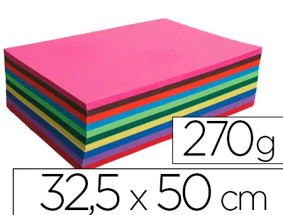Papier dessin maildor carta cartonné 270g/m2 325x500mm coloris assortis paquet 40f