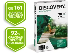 Papier discovery multifonction grand volume sans bourrage a3 75g/m2 blancheur 161 opacité 92 rigidité 100 500 feuilles