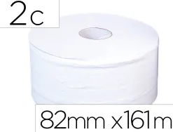 Papier hygienique jumbo 2c cellulose blanc mandril 70mm pour distributeur 75183
