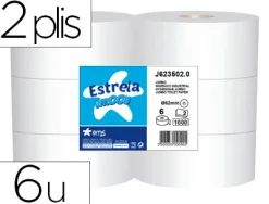 Papier hygiénique amoos jumbo 2 plis 350m paquet 6 rouleaux