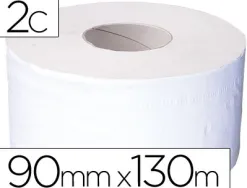 Papier hygiénique q-connect 90mmx130m double épaisseur rouleau