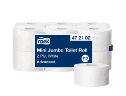 Papier hygiénique tork mini jumbo ideal forte frequentation rouleau 180m paquet 12 unites