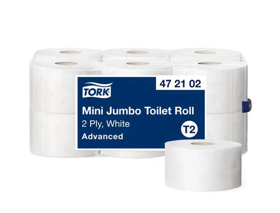 Papier hygiénique tork mini jumbo ideal forte frequentation rouleau 180m paquet 12 unites
