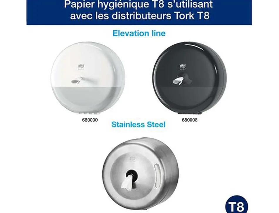 Papier hygiénique tork smartone coloris blanc paquet 6 rouleaux