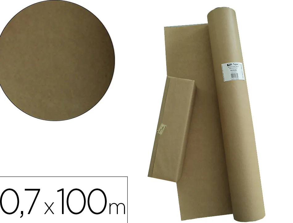 Papier kraft apli coloris brun rouleau 0.70x100m