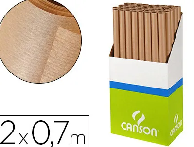 Papier kraft canson 60g/m2 coloris brun rouleau 0.7x3m