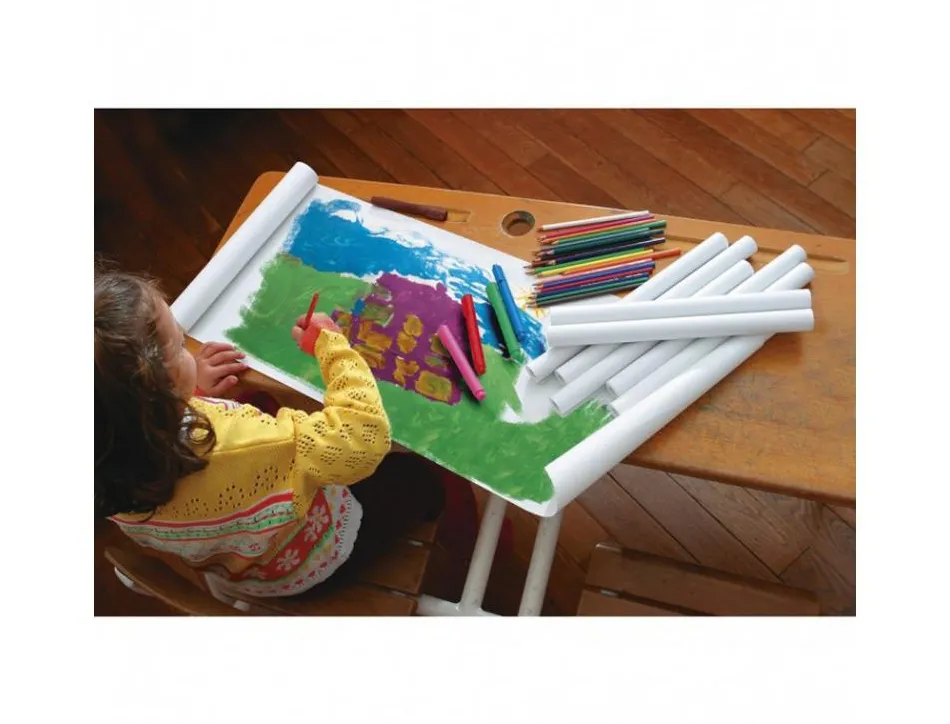 Papier kraft clairefontaine 60g coloris blanc rouleau 1x10m