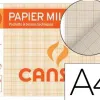 Papier millimétré canson résistant opaque 90g a4 297x210mm coloris bistre pochette 12f