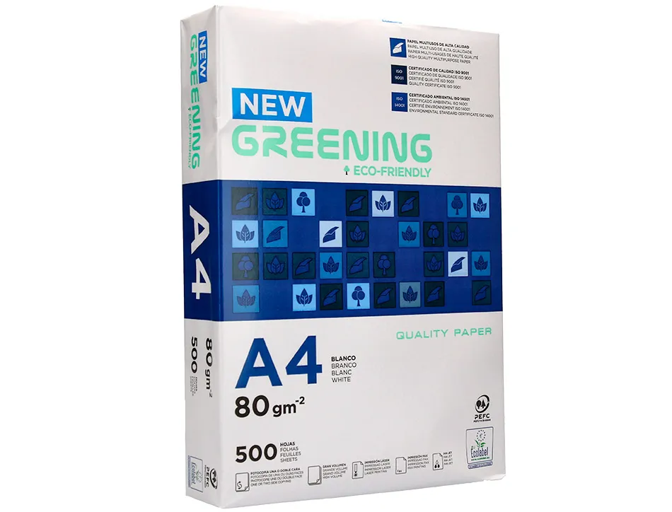 Papier multifonctio n greening a4 80g haute qualité pefc blancheur 146 opacité 92 rigidité 112 500f .