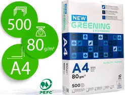 Papier multifonctio n greening a4 80g haute qualité pefc blancheur 146 opacité 92 rigidité 112 500f .