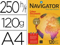 Papier navigator multifonction colour documents a4 120g/m2 blancheur 169 opacité 98 rigidité 50 250 feuilles