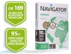 Papier navigator multifonction universal a4 80g blancheur 169 opacité 95 rigidité 120 qualité supérieure 500 feuilles