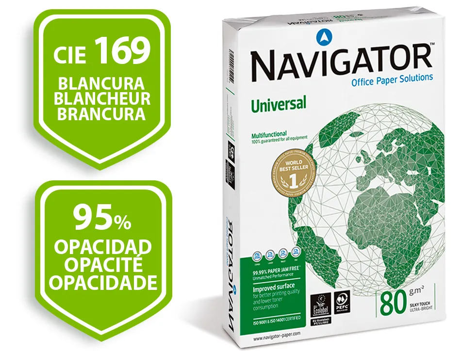 Papier navigator multifonction universal a3 80g blancheur 169 opacité 95 rigidité 120 qualité supérieure 500 feuilles