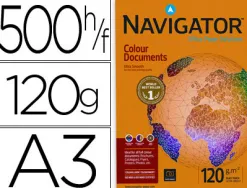 Papier navigator mutlifonction colour documents a3 120g/m2 blancheur 169 opacité 98 rigidité 50 500 feuilles