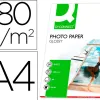 Papier photo q-connect jet d'encre glacé brillant a4 1 80g/m2 compatible toute imprimante paquet 50 feuilles