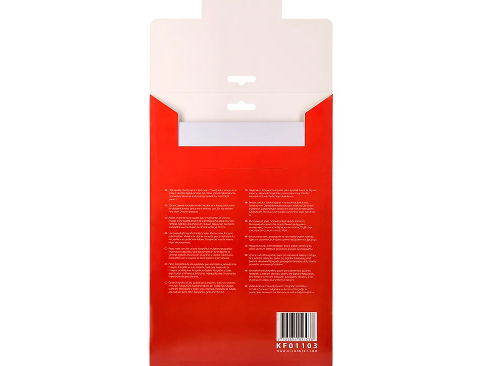 Papier photo q-connect jet d'encre glacé brillant a4 18 0g/m2 compatible toute imprimante paquet 20 feuilles