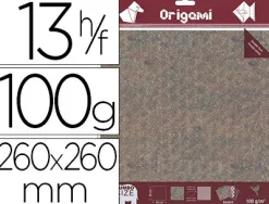Papier pliage oz international origami 260x260mm 100g/m2 double face décor dinosaures coloris assortis 12f