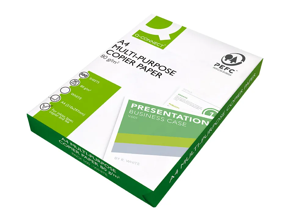 Papier q-connect a4 80g/m2 multifonction 500 feuilles 160 cie