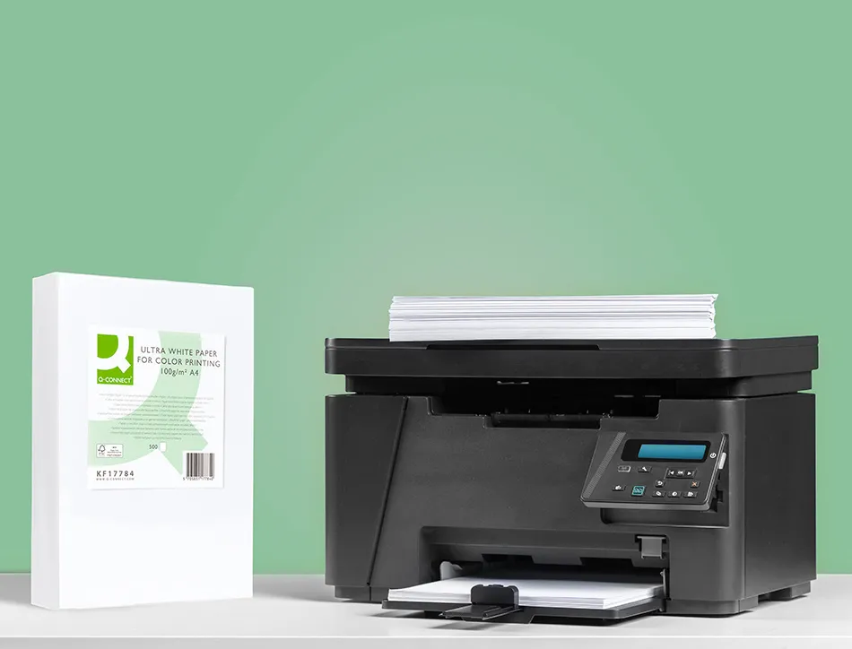 Papier q-connect multifonction ultrawhite a4 100g/m2 blancheur 170 opacité 96 rigidité 60 500 feuilles
