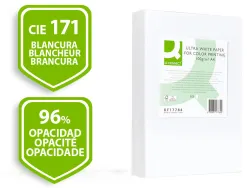 Papier q-connect multifonction ultrawhite a4 100g/m2 blancheur 170 opacité 96 rigidité 60 500 feuilles