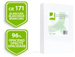 Papier q-connect multifonction ultrawhite a3 100g/m2 blancheur 170 opacité 96 rigidité 60 500 feuilles