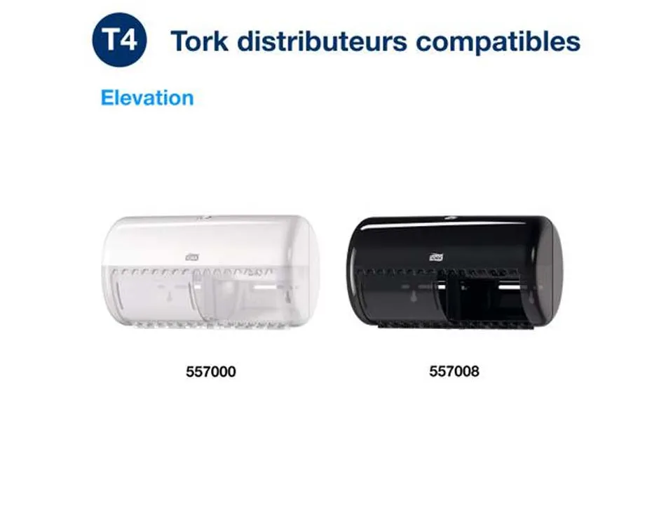 Papier toilette blanc 2 plis 200 feuilles universal tork lot 8 paquets de 6 rouleaux