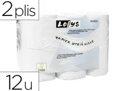 Papier toilette double épaisseur paquet 12 rouleaux