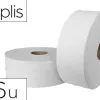 Papier toilette jumbo pure ouate blanche lisse prédécoupé 2 plis 320m paquet 6 rouleaux