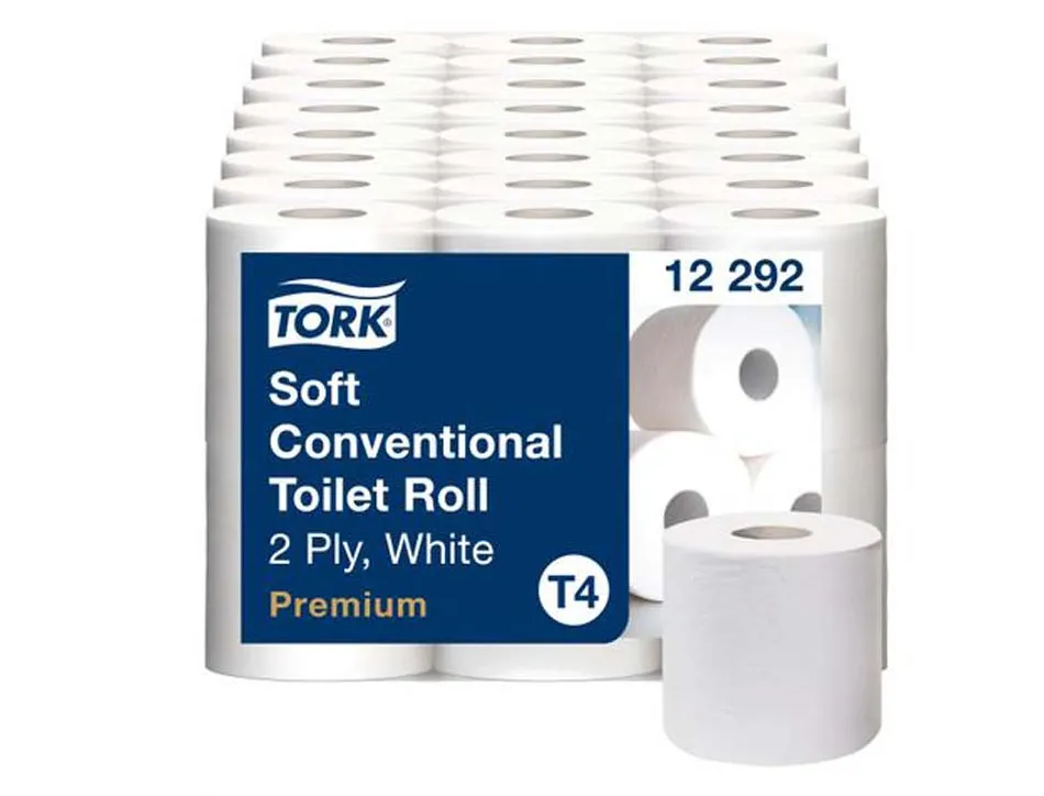 Papier toilette tork premium blanc 2 plis pure ouate 198 feuilles lot 48 rouleaux