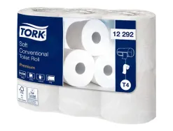 Papier toilette tork premium blanc 2 plis pure ouate 198 feuilles lot 48 rouleaux