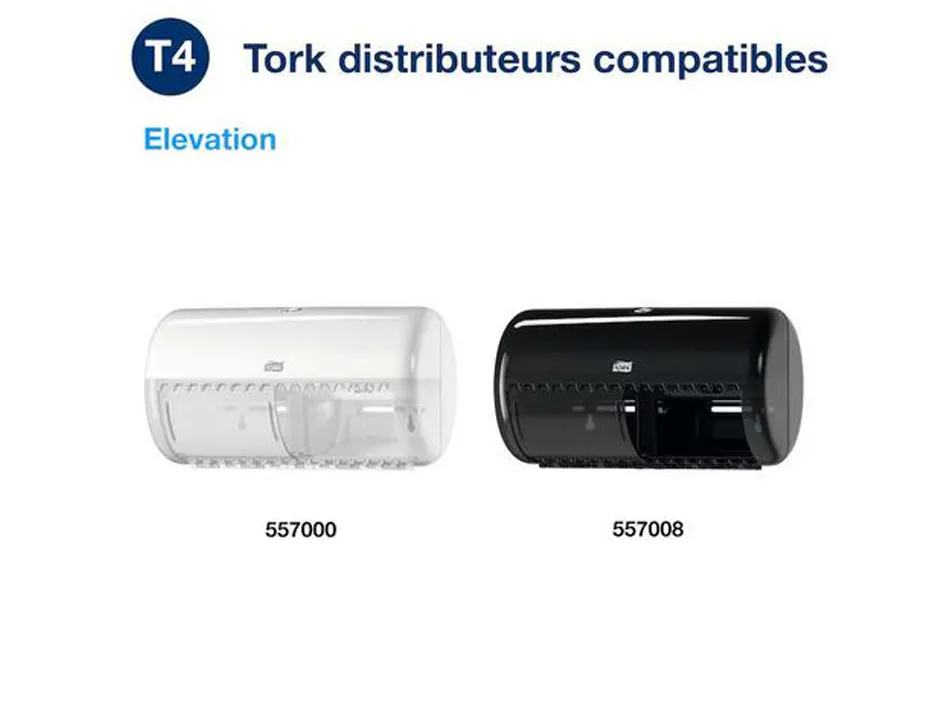 Papier toilette tork traditionnel doux premium 2 plis fsc et ecolabel colors blanc paquet 6 rouleaux 198f