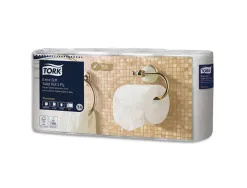 Papier toilette tork traditional blanc 3 plis 155 feuilles ecolabel lot 56 rouleaux