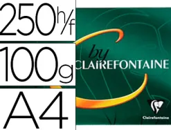 Papier vergé clairefontaine jet d'encre et laser a4 100g/m2 filigrané haute gamme unicolore ivoire paquet 250 feuilles