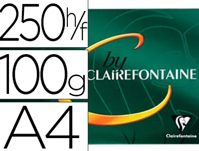Papier vergé clairefontaine jet d'encre et laser a4 100g/m2 filigrané haute gamme unicolore ivoire paquet 250 feuilles