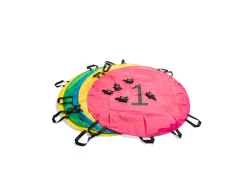 Parachutes bs toys squirl parachutes 4 poignees 100 cm 5 sacs ecureuils volants 2 a 20 joueurs