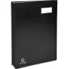 Parapheur direction exacompta 24 compartiments couverture plastifiée intérieur carte rigide dos à soufflets coloris noir