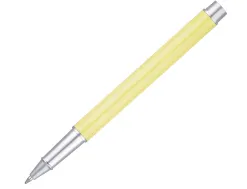 Parure stylo-bille et roller belius endless summer aluminium atributs argent encre bleue coloris jaune coffret cadeau