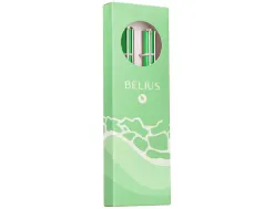 Parure stylo-bille et roller belius endless summer aluminium atributs argent encre bleue coloris vert coffret cadeau
