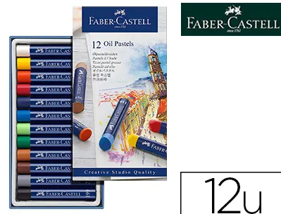 Pastel huile faber-castell creative studio forte pigmentation couvrante onctueuse etui carton 12