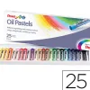 Pastel huile pentel corps rond enrobage papier non salissant diamètre 8mm boîte 25 unités